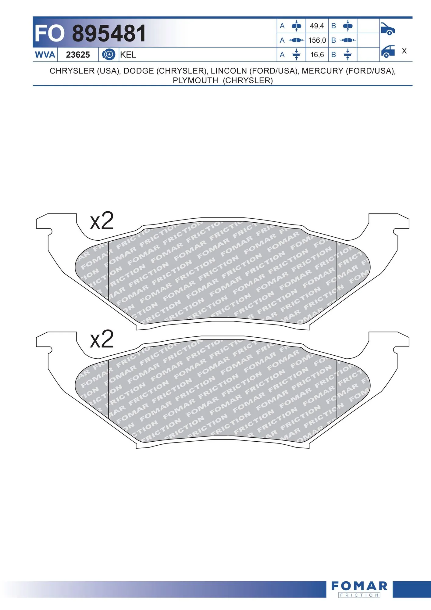 Brake Pad Set, disc brake